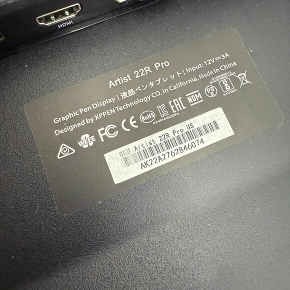 XP-Pen Artist 22R Pro Graphics Drawing Tablet Screen 60° Tilt 8192 Levels Used - Picture 4 of 7
